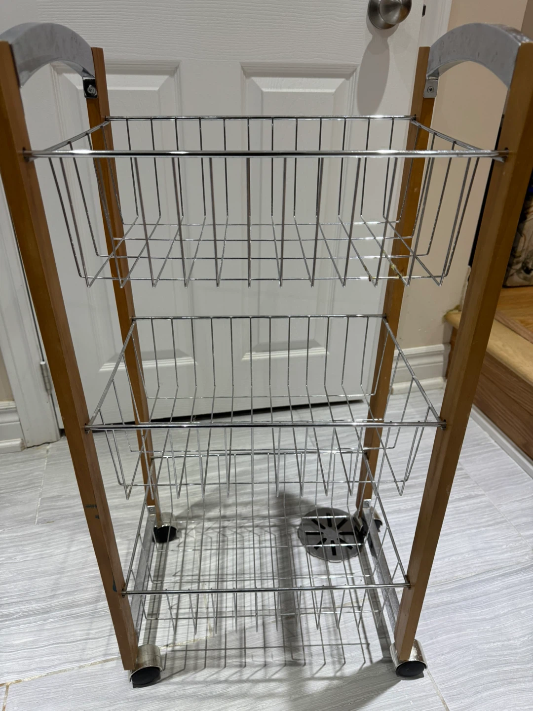 3-Tier Rolling Fruit and Vegetable Storage Cart