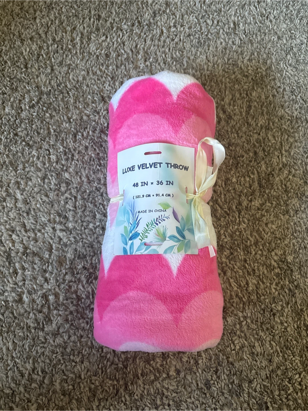 Luxe Velvet Throw Blanket - Pink  Pattern