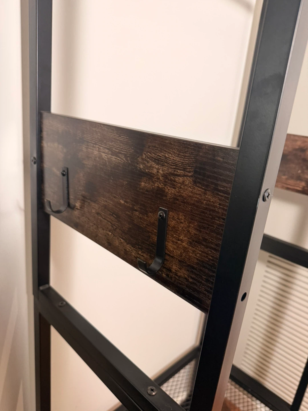 Industrial Style Garment Rack with Shelves - photo 4