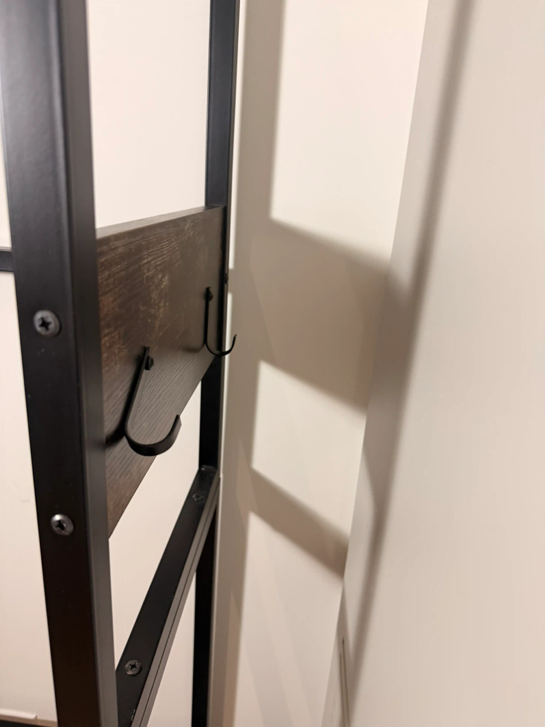 Industrial Style Garment Rack with Shelves - photo 3