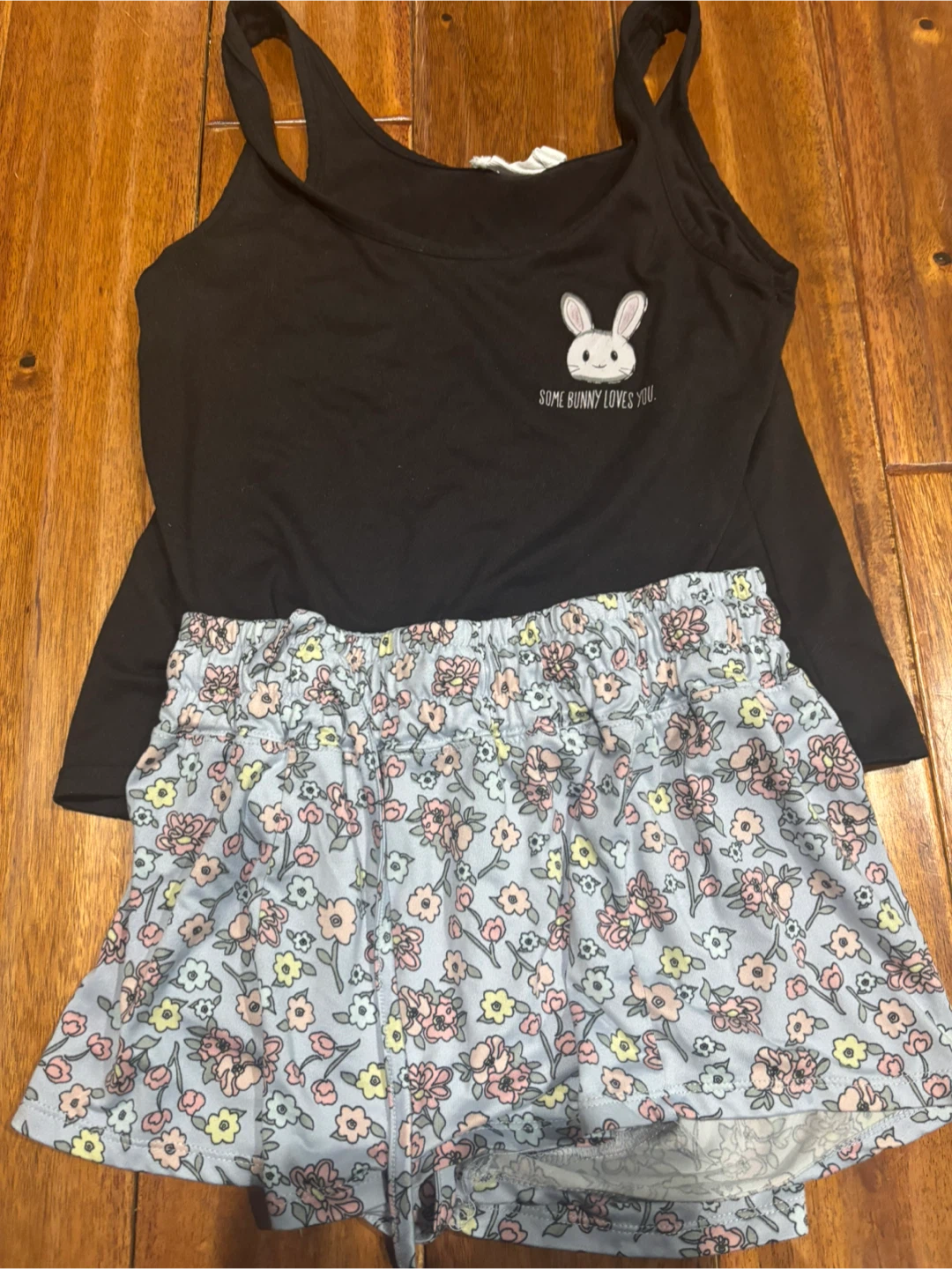 Black Bunny Pajama Set