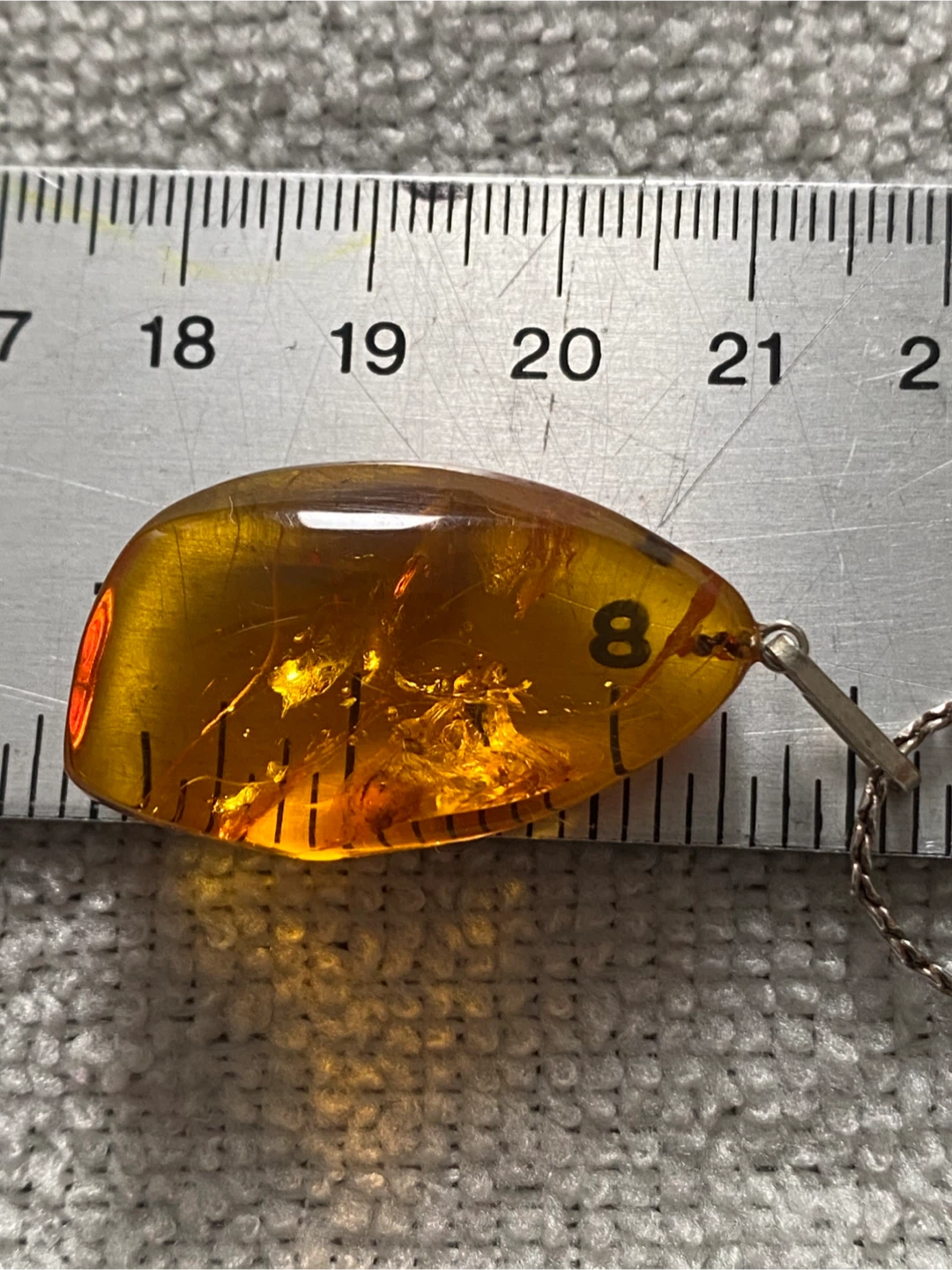 Amber Pendant Necklace with Insect Inclusion - photo 2
