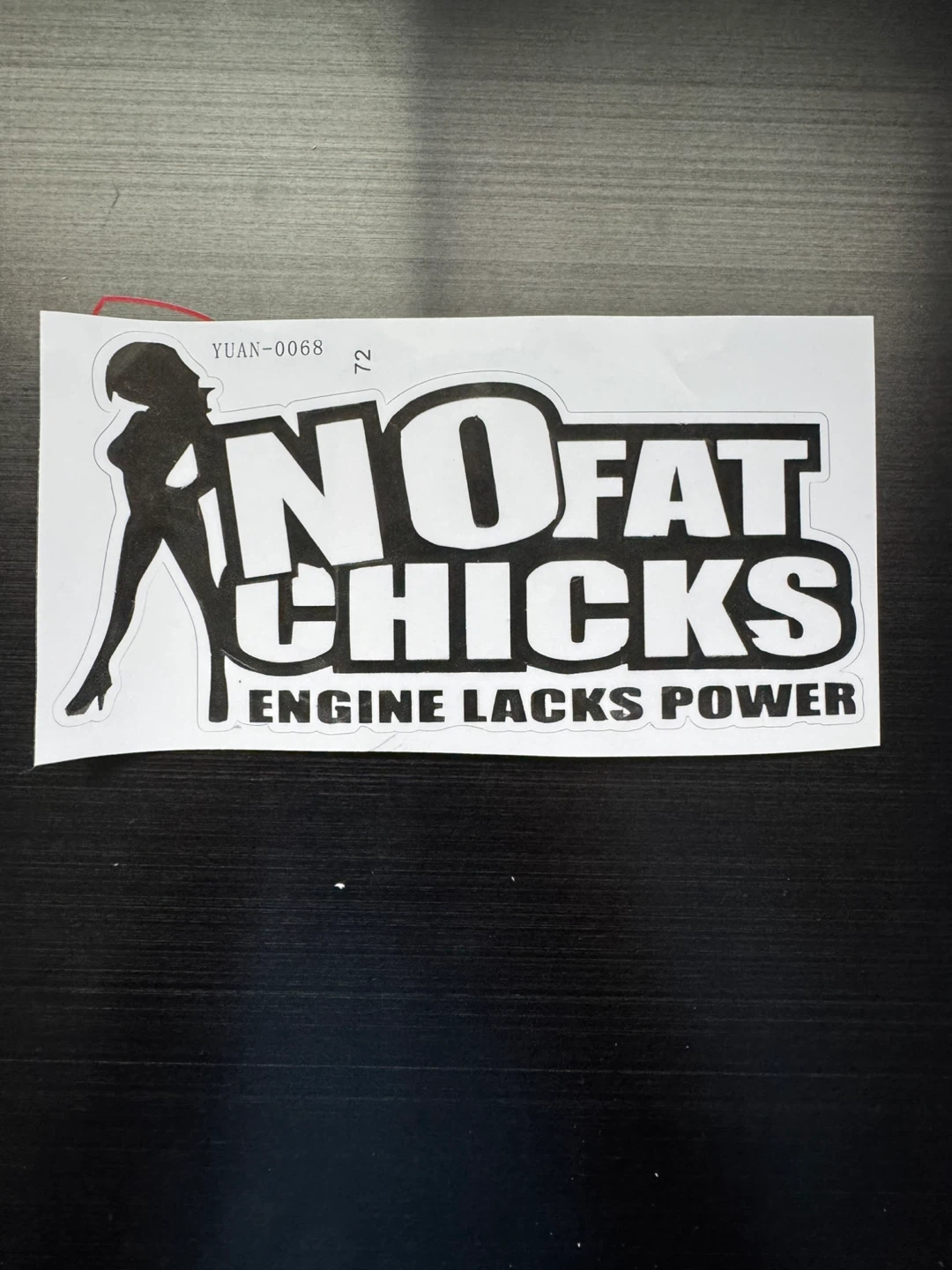 No fat chicks sticker
