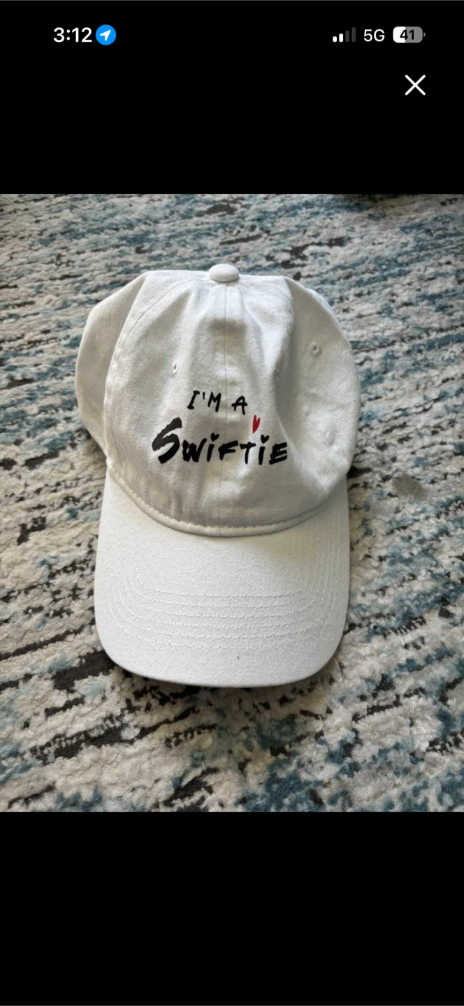 White "I'm a Swiftie" Baseball Cap