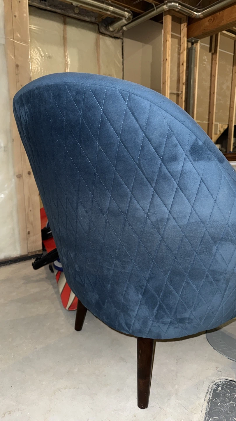 Blue Velvet Accent Chair - photo 5