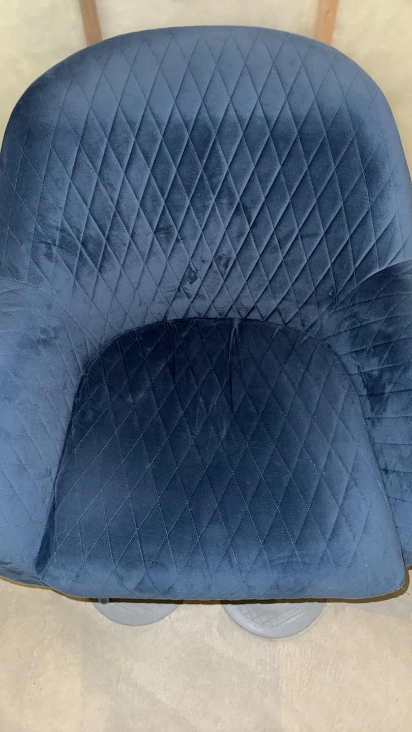 Blue Velvet Accent Chair - photo 4