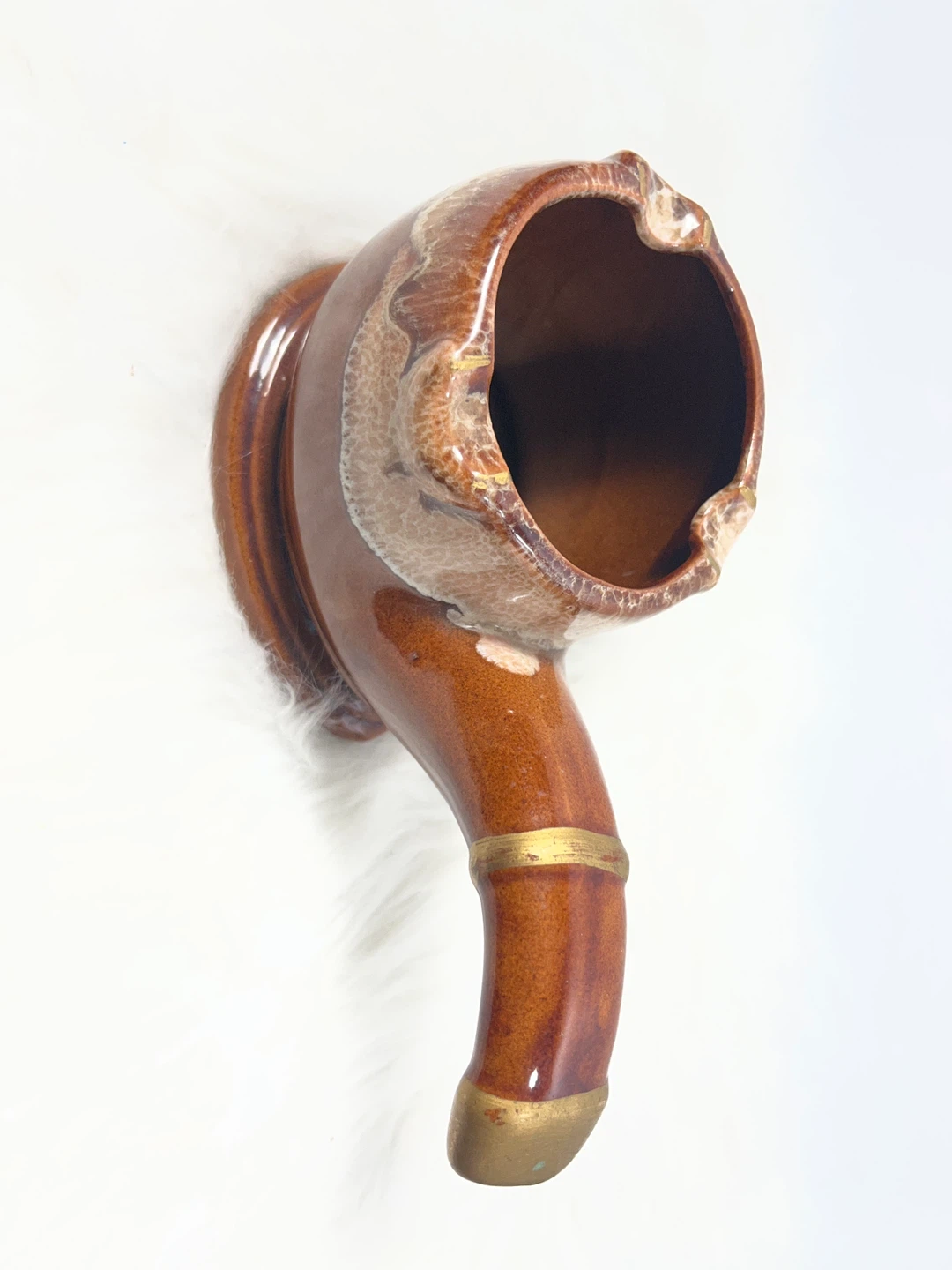 Unique Vintage Pipe-Shaped Cigar Rest / Desk Decor - photo 5