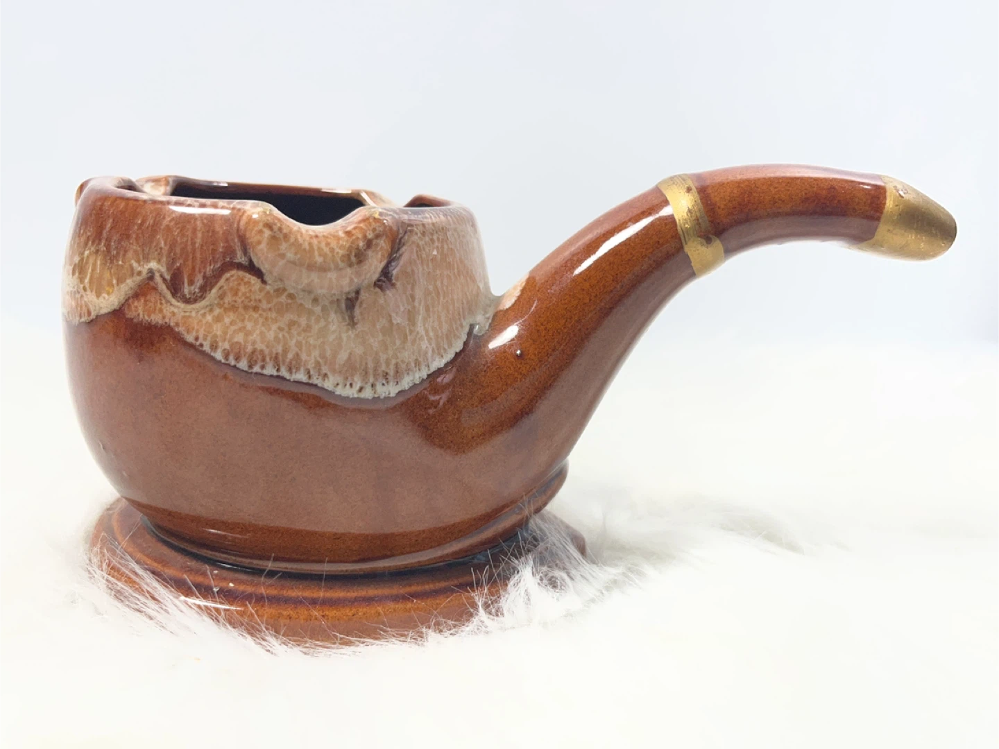 Unique Vintage Pipe-Shaped Cigar Rest / Desk Decor - photo 4