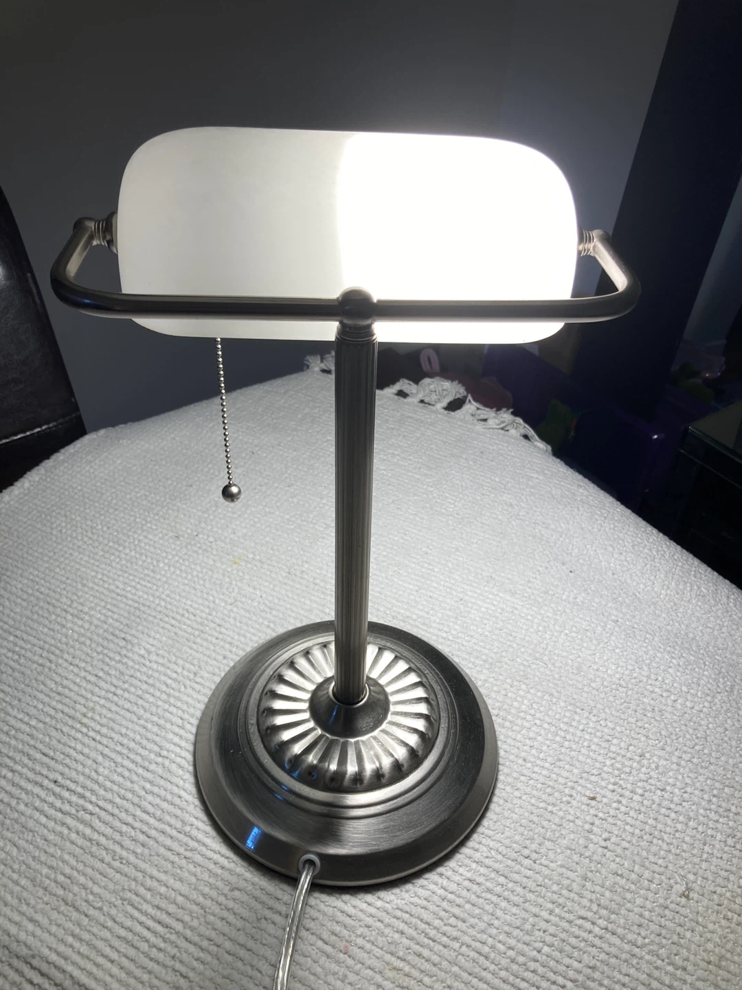 Banker's Lamp with Frosted Glass Shade - photo 2