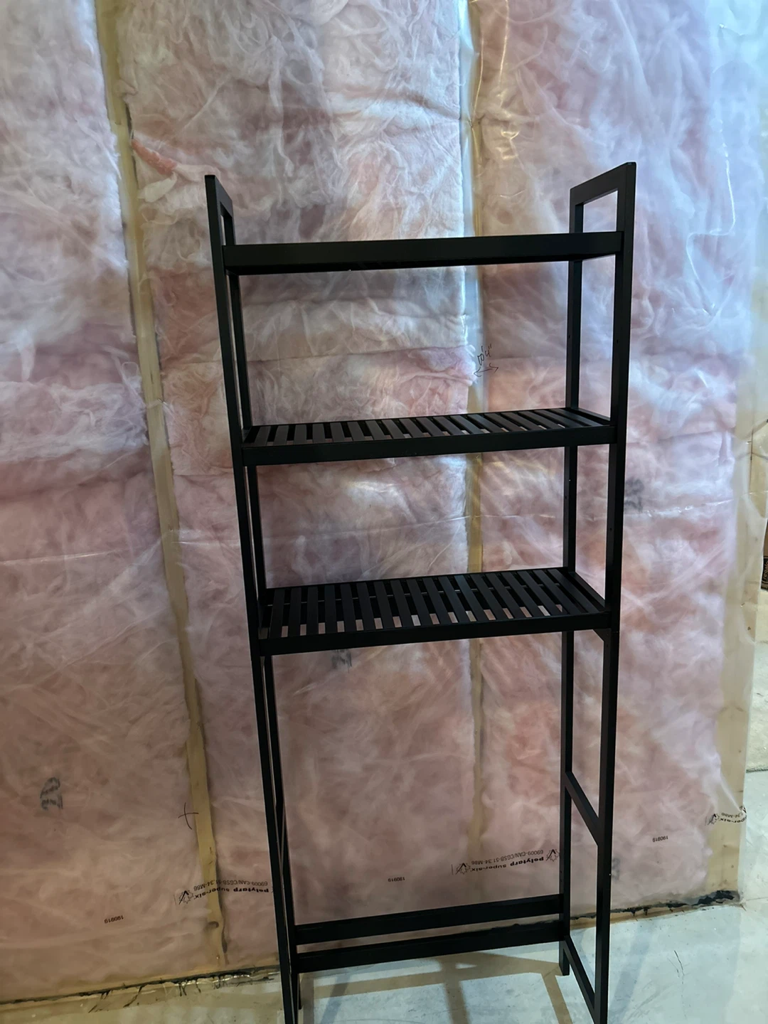 Black wood 3-Tier Shelf Unit