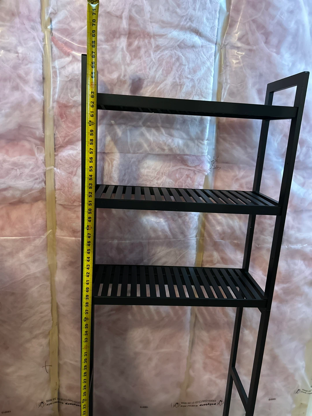 Black wood 3-Tier Shelf Unit - photo 3