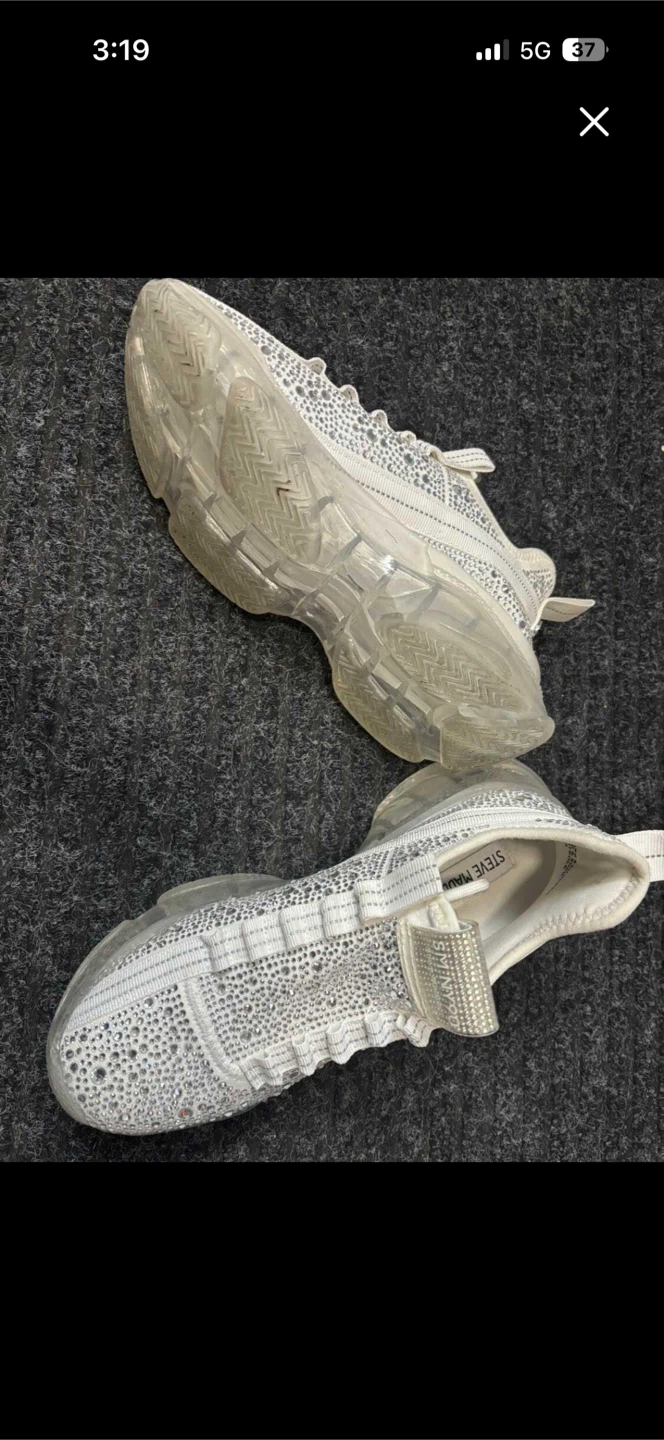Steve Madden White Rhinestone Slip-On Sneakers - photo 2