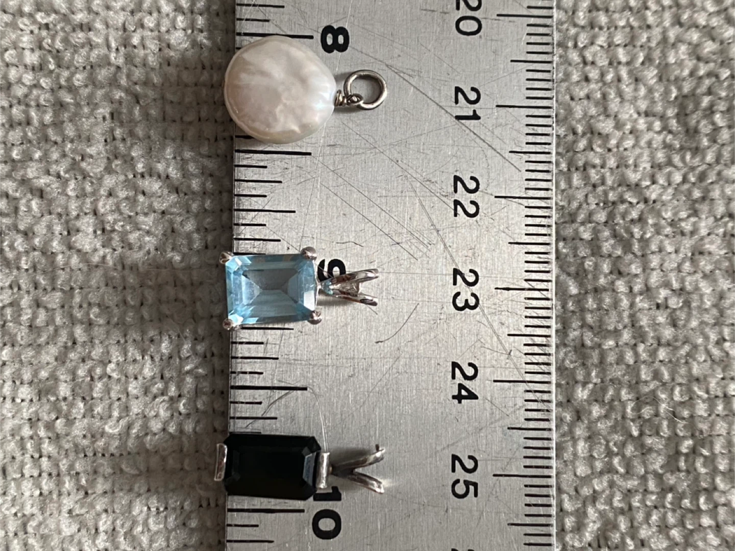 Three Pendants: Gemstone and Pearl - photo 3