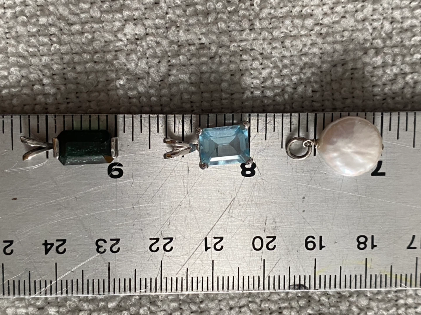 Three Pendants: Gemstone and Pearl - photo 4