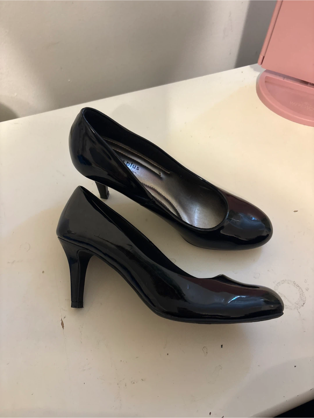 Black Patent Heels - Size 7