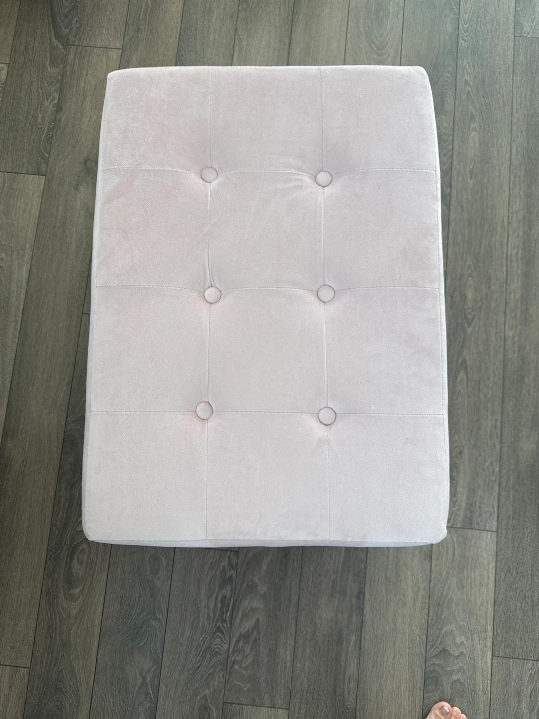 Pink Velvet Storage Ottoman - photo 2