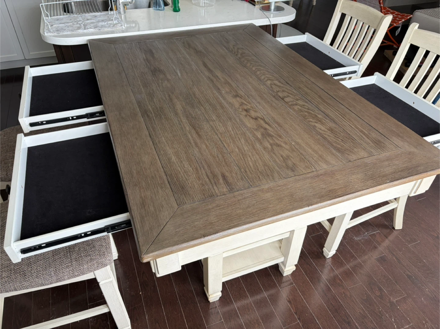 Kitchen Island Dining Table with 4 Chairs - photo 2