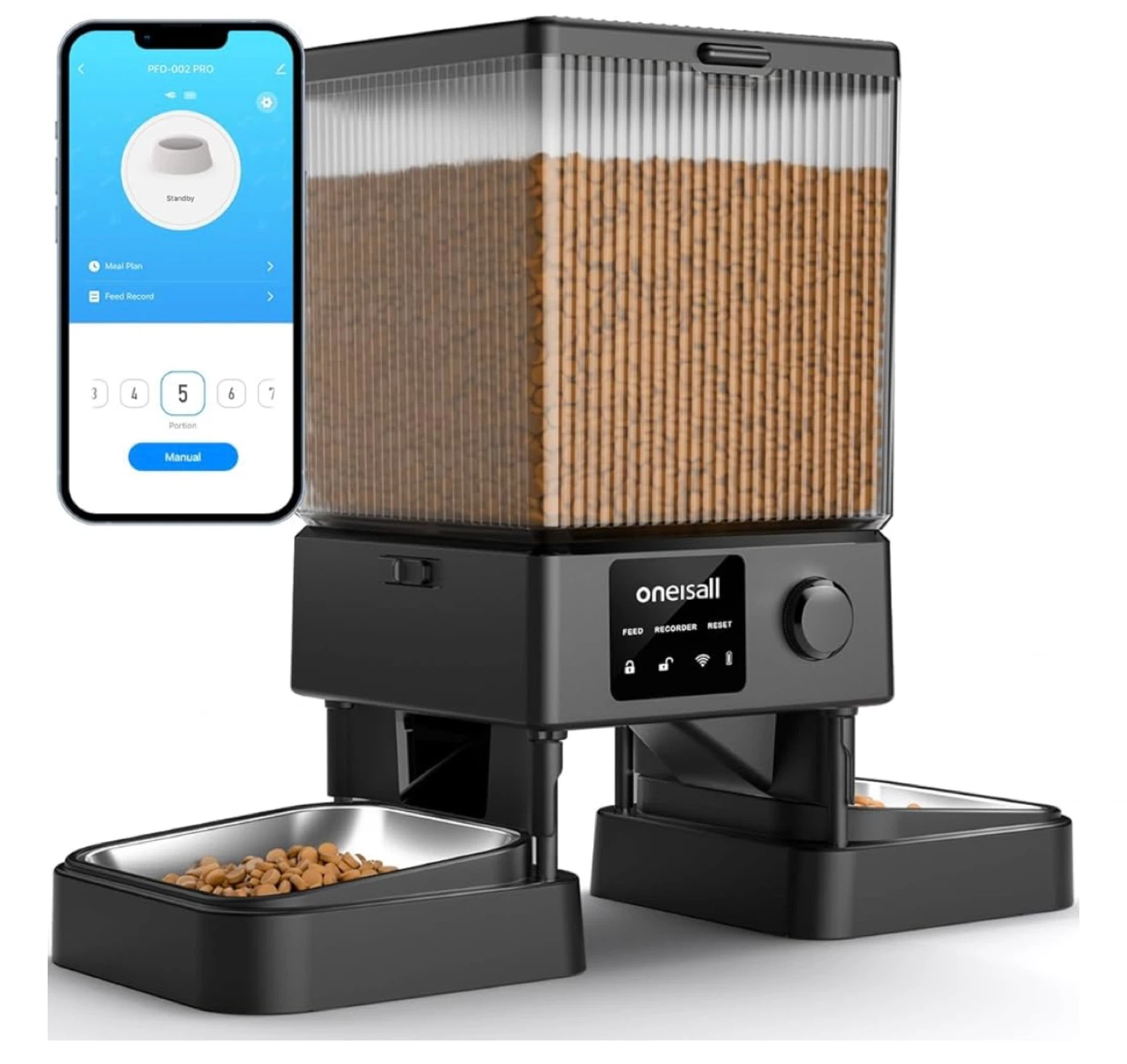 oneisall Automatic Pet Feeder PFD-002 PRO with App Control