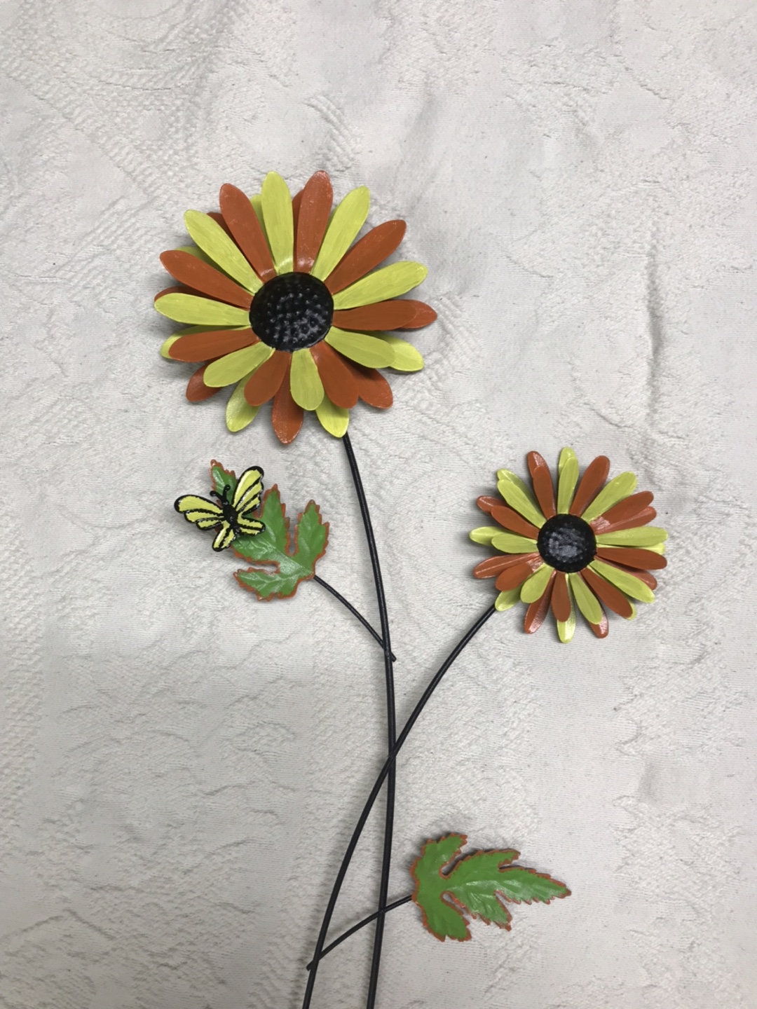 Metal Flower Garden Stake