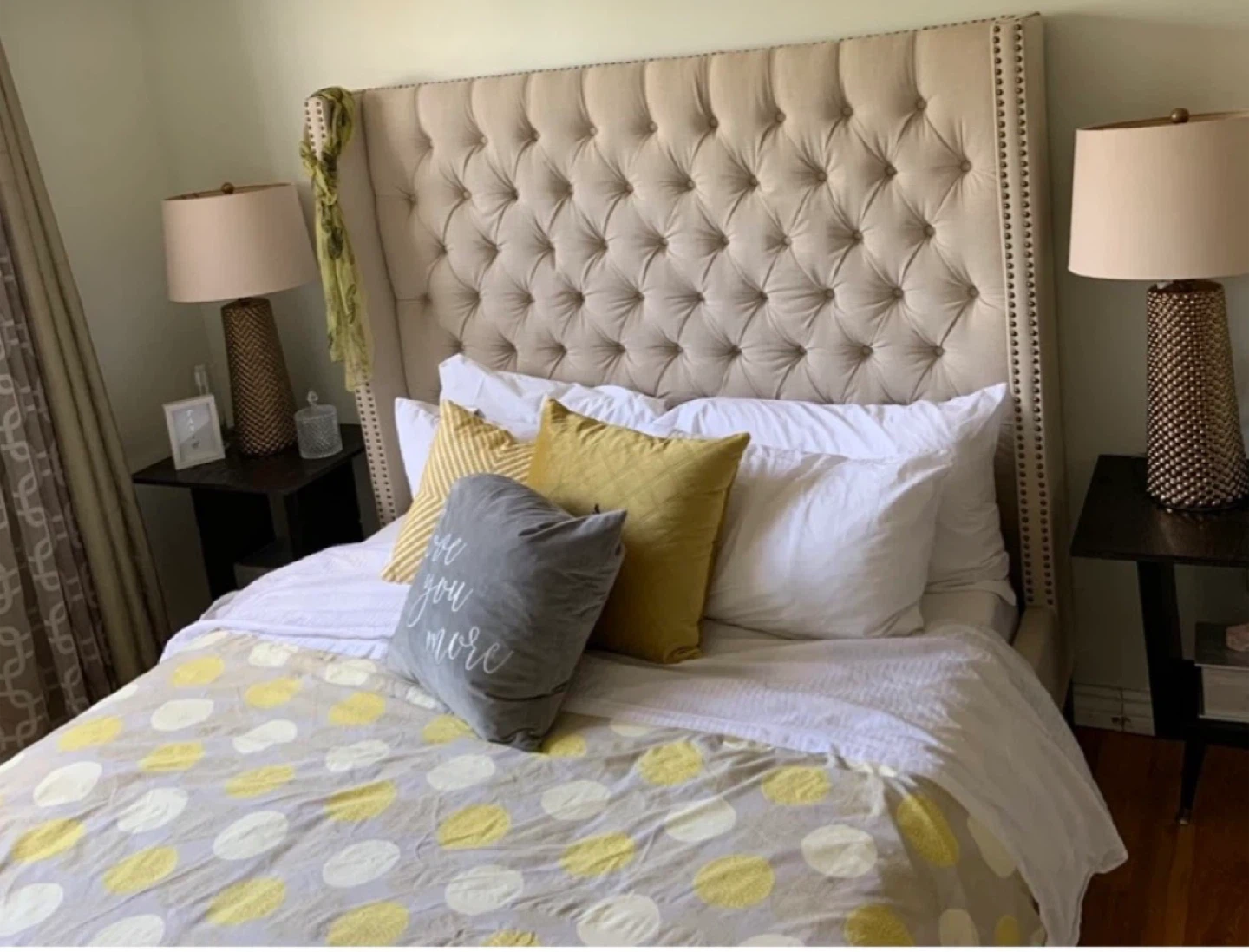 Tufted Wingback Bed Frame