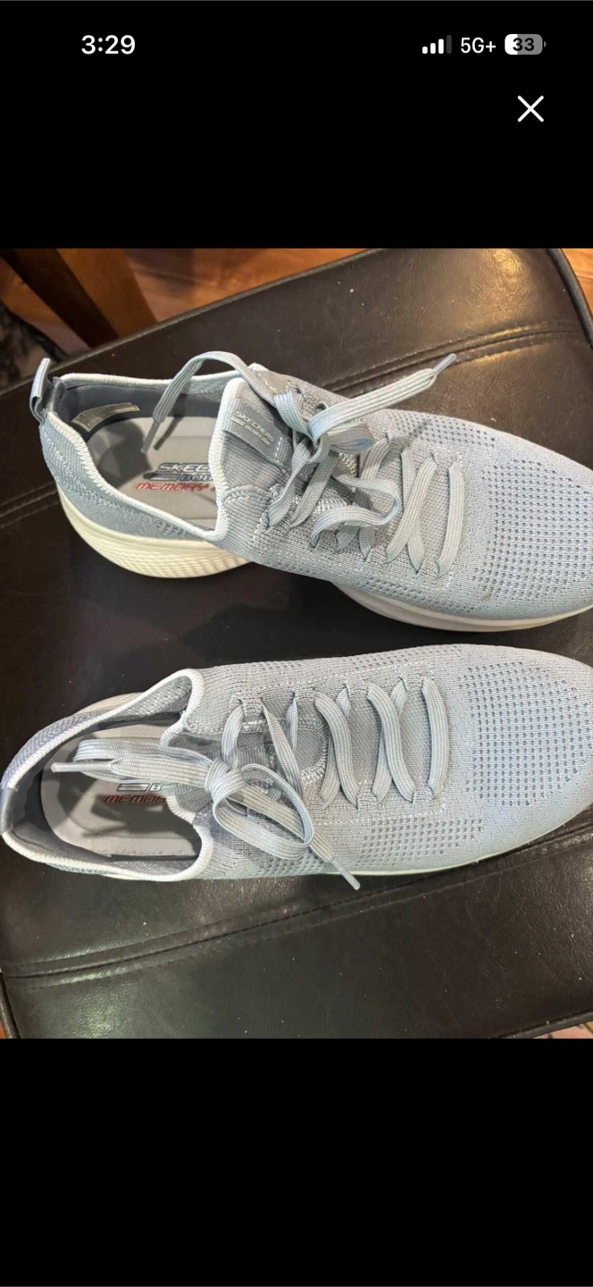 Skechers Women's Light Blue Memory Foam Sneakers