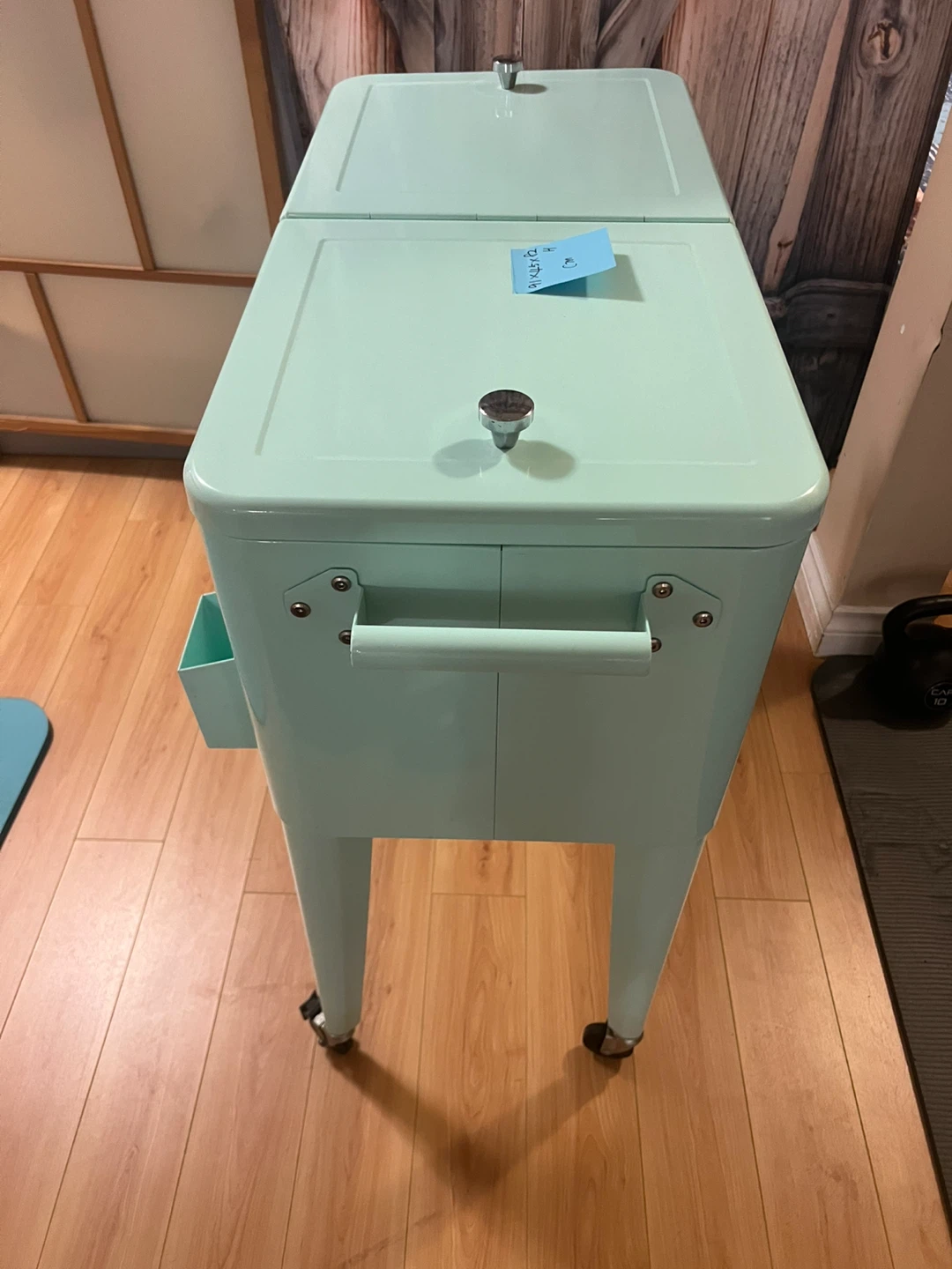Light Blue Rolling Cooler with Bottle Opener - photo 2