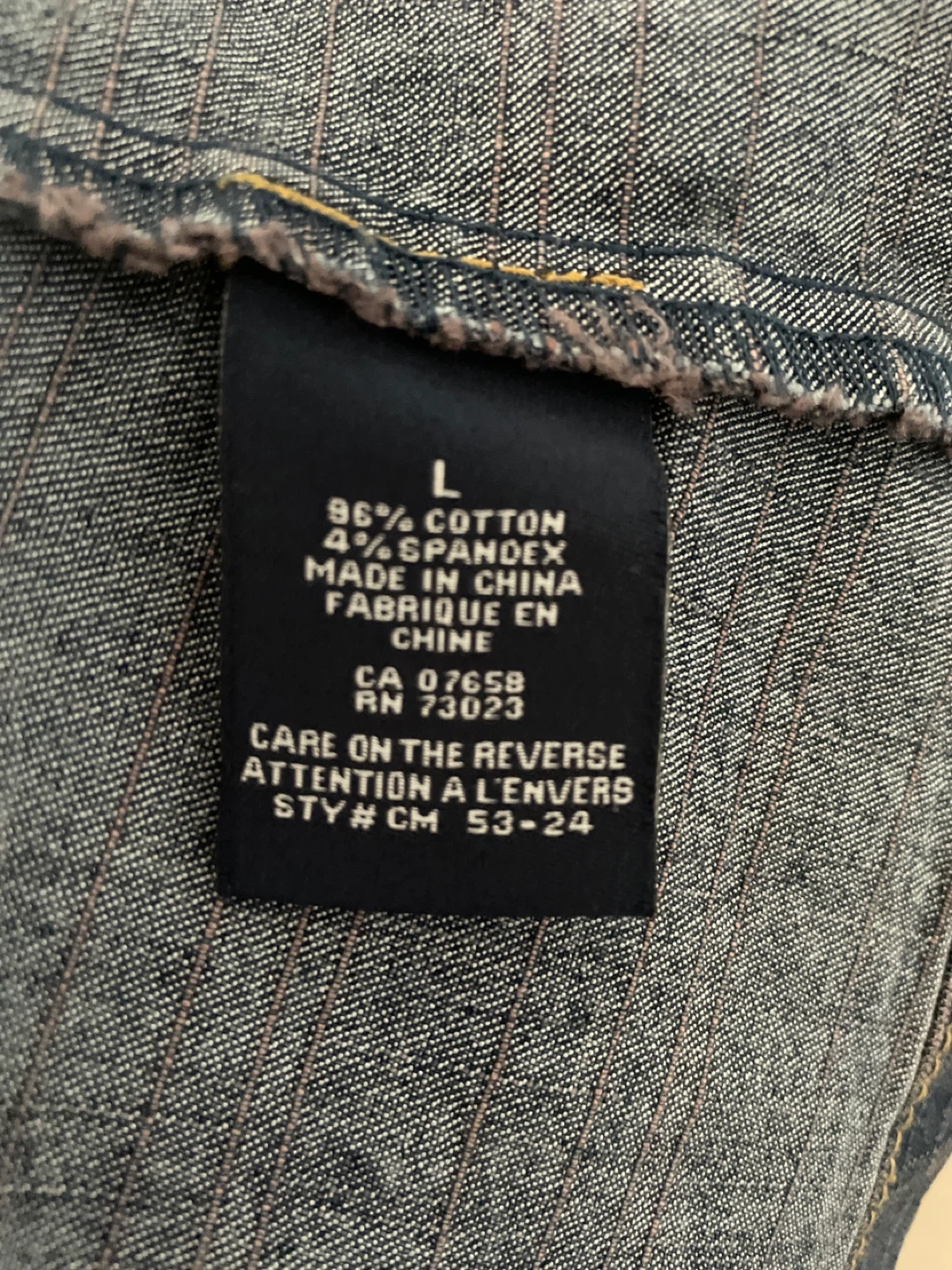 Denim Vest - Size L like new - photo 4