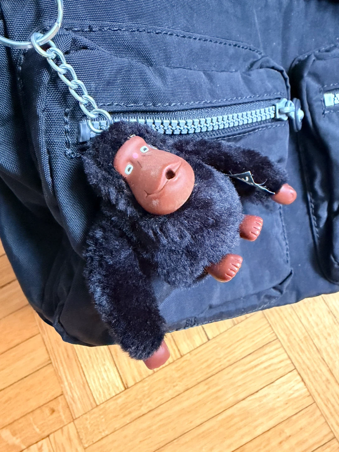 Kipling Black Backpack with Monkey Charm - photo 2