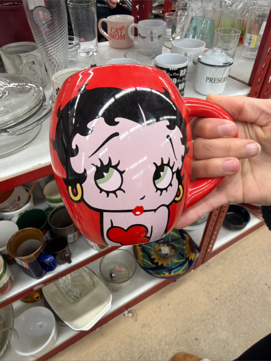 Betty Boop Red Ceramic Coffee Mug