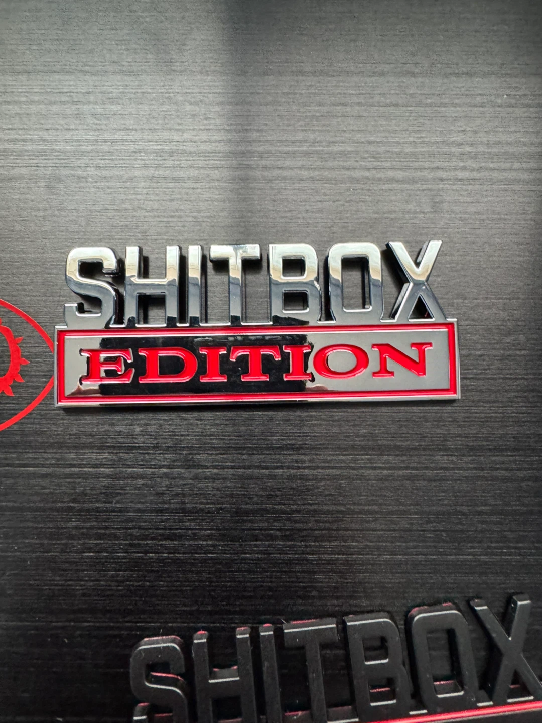 Shitbox edition car badge - photo 2