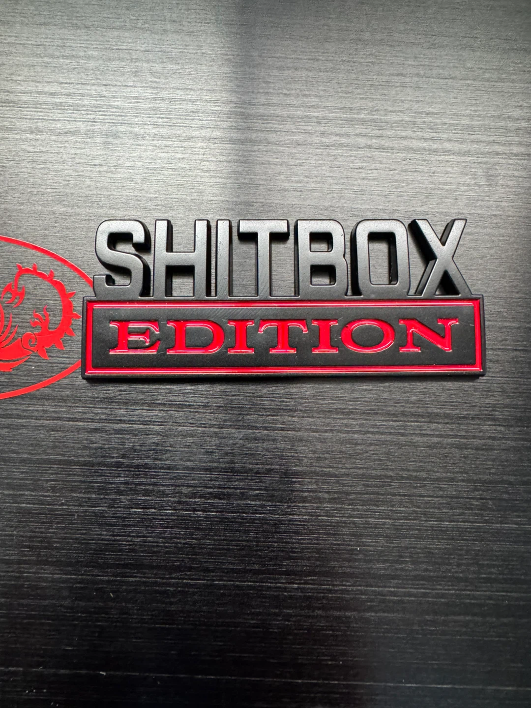 Shitbox edition car badge - photo 3