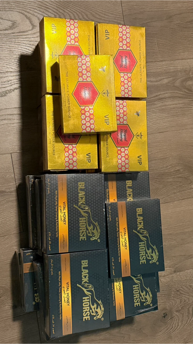 VIP Royal Honey & Black Horse Vital Honey boxes