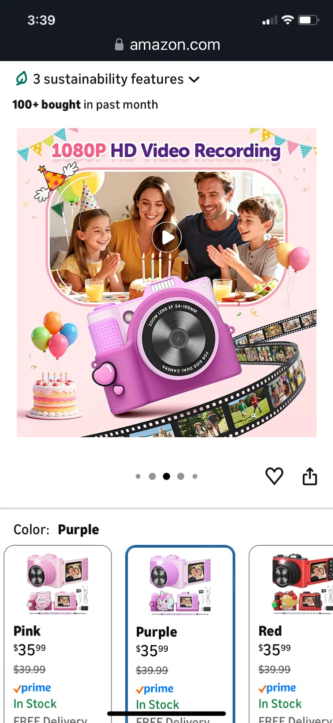 Big Sale- Kids Digital Camera 48MP 1080P HD Video Camera - photo 5