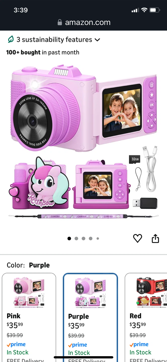 Big Sale- Kids Digital Camera 48MP 1080P HD Video Camera