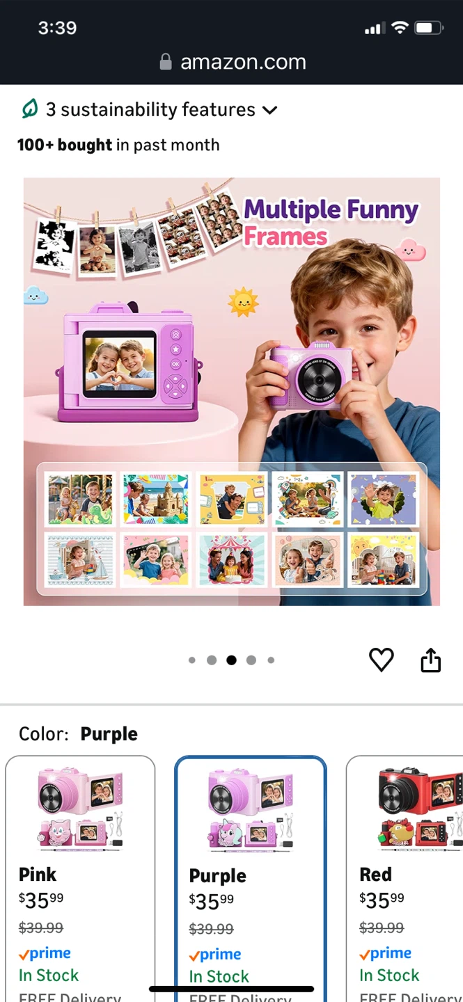Big Sale- Kids Digital Camera 48MP 1080P HD Video Camera - photo 4