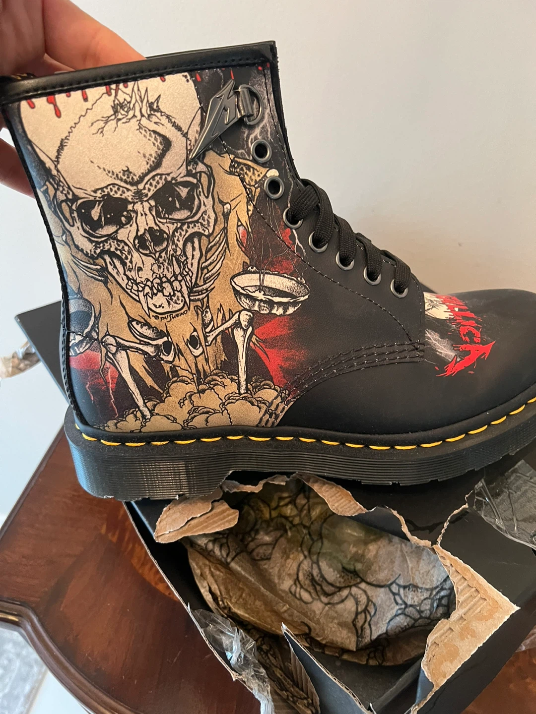 Dr. Martens 1460 Metallica Skull Lightening Boots