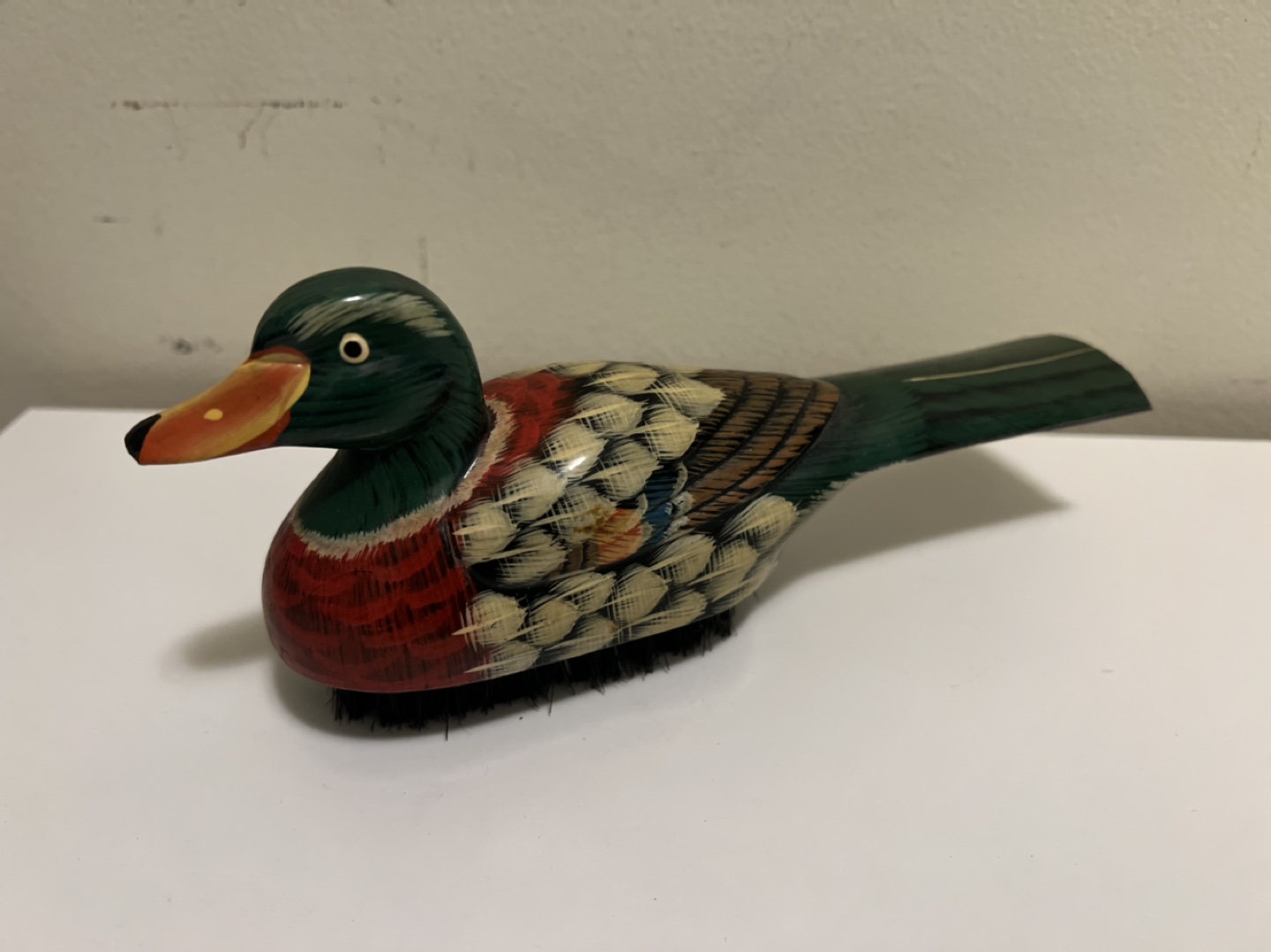 Vintage Wooden Duck Brush