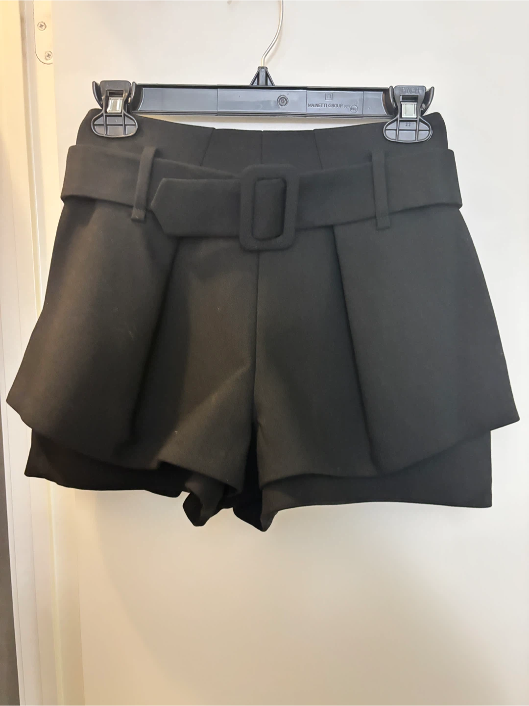 Maje Black Layered Skort with Belt Size 34 - photo 2