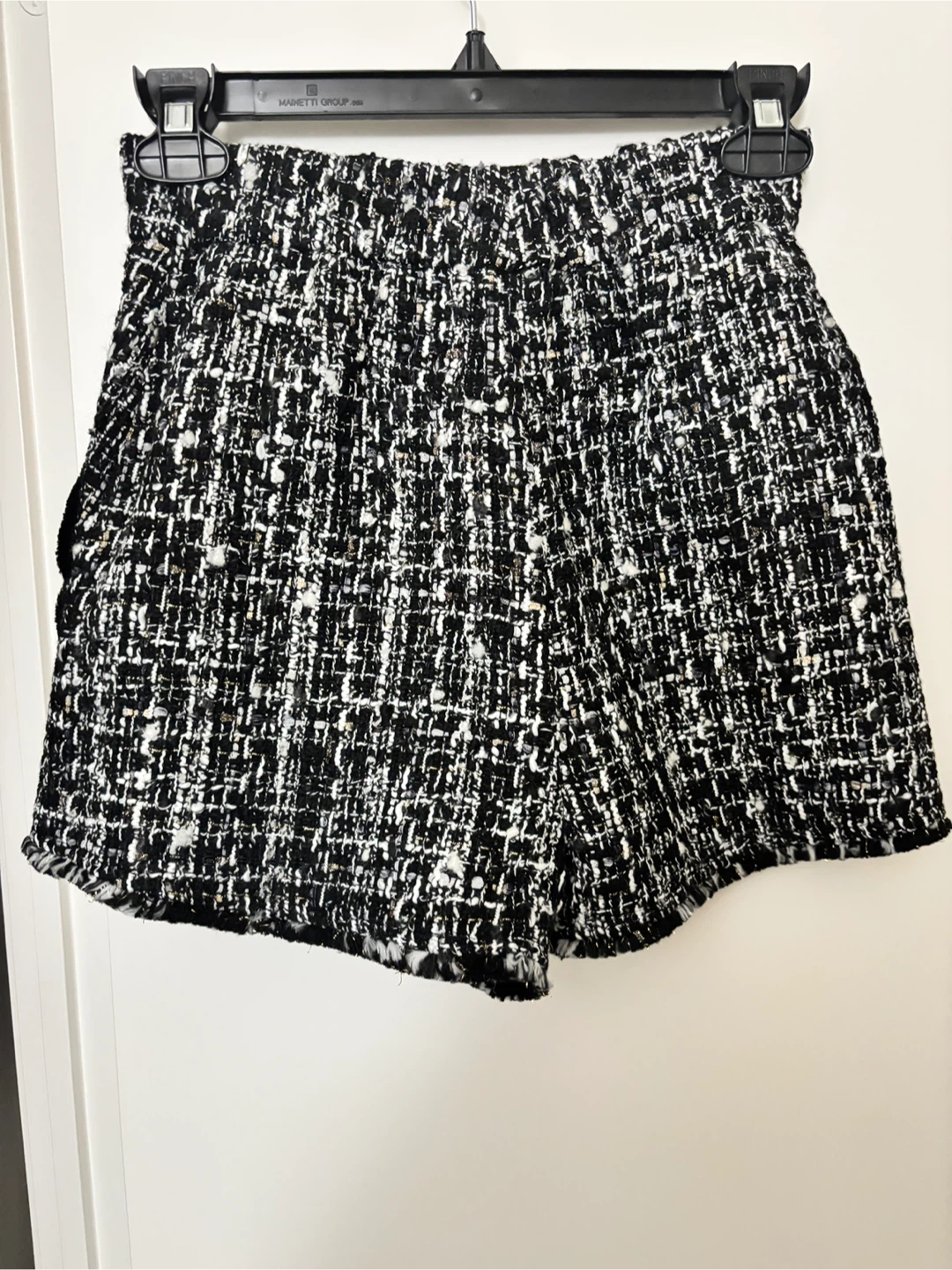 Maje Tweed Shorts Size 34 Black/White - photo 3