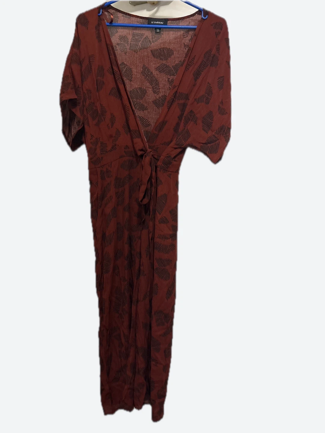 Le Château Women's Rust Coloured Jumpsuit with Print