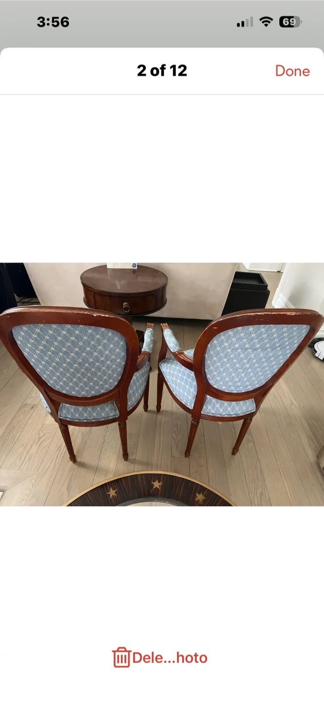 Ethan Allen Upholstered Accent with Wooden Frame chairs - photo 2