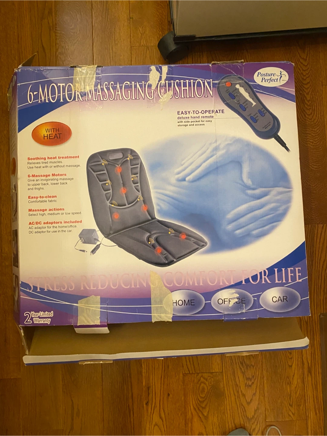 Posture Perfect 6-Motor Massaging Cushion with Heat - photo 4