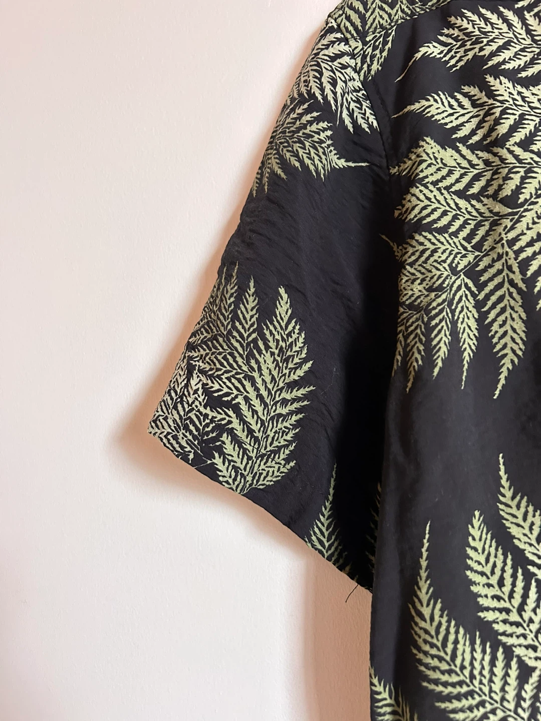 Vintage Black Fern Print Shirt - photo 5