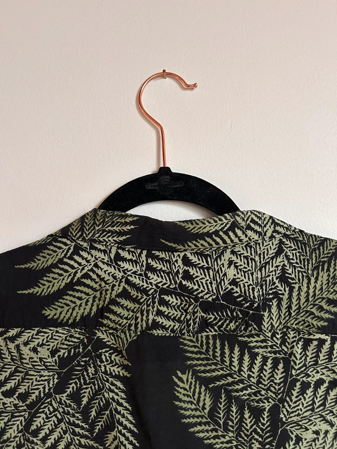 Vintage Black Fern Print Shirt - photo 4