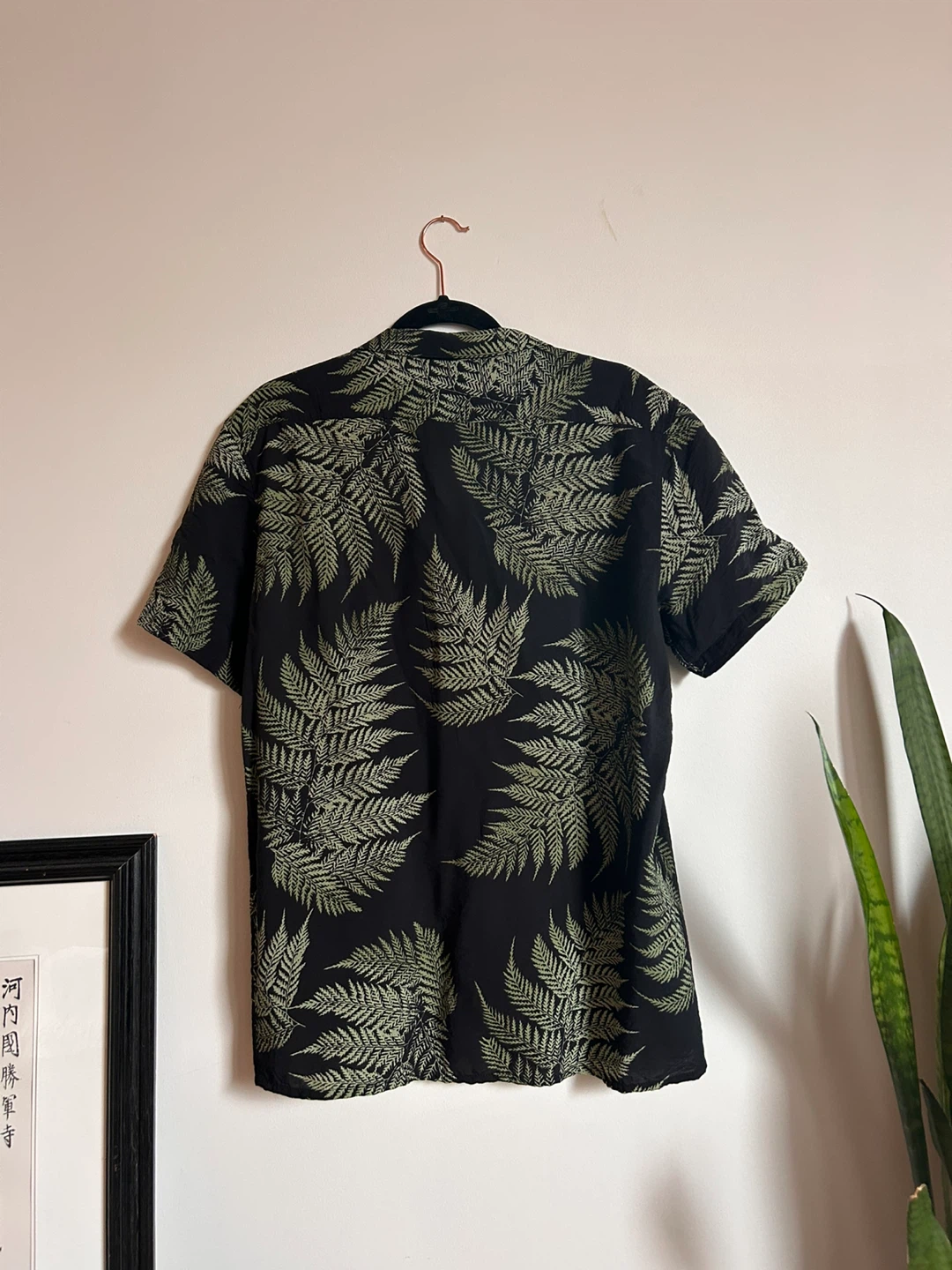 Vintage Black Fern Print Shirt - photo 3