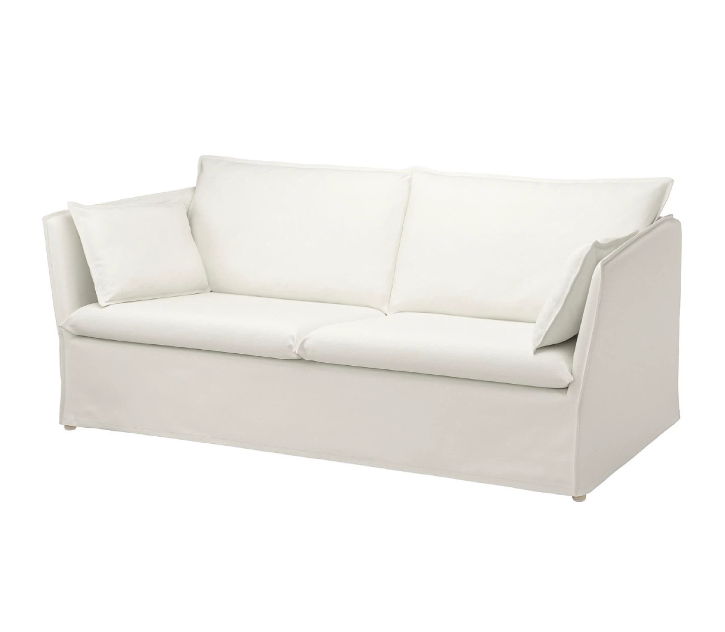 White IKEA Backsalen couch