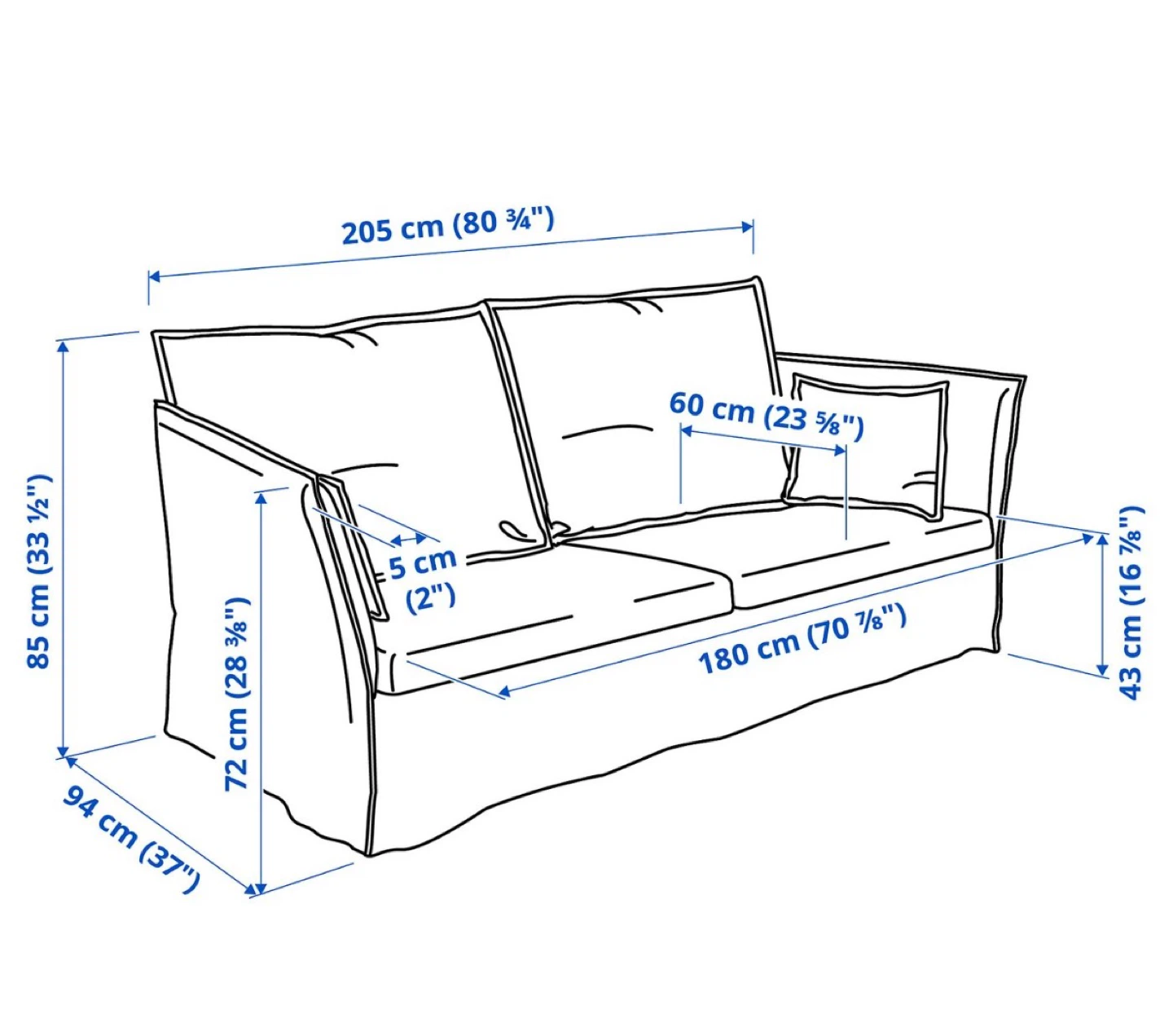 White IKEA Backsalen couch - photo 2