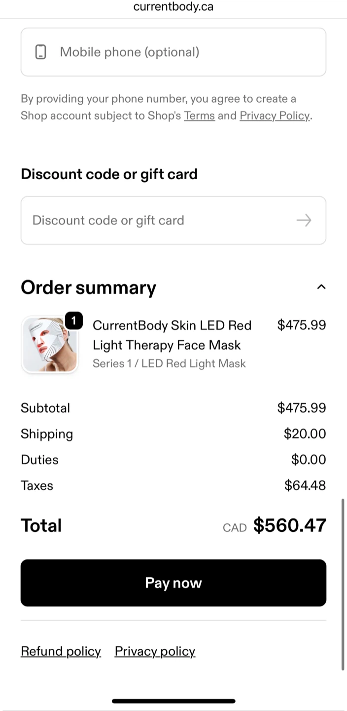 Series 1 CurrentBody Skin LED Red Light Therapy Face Mask - photo 2