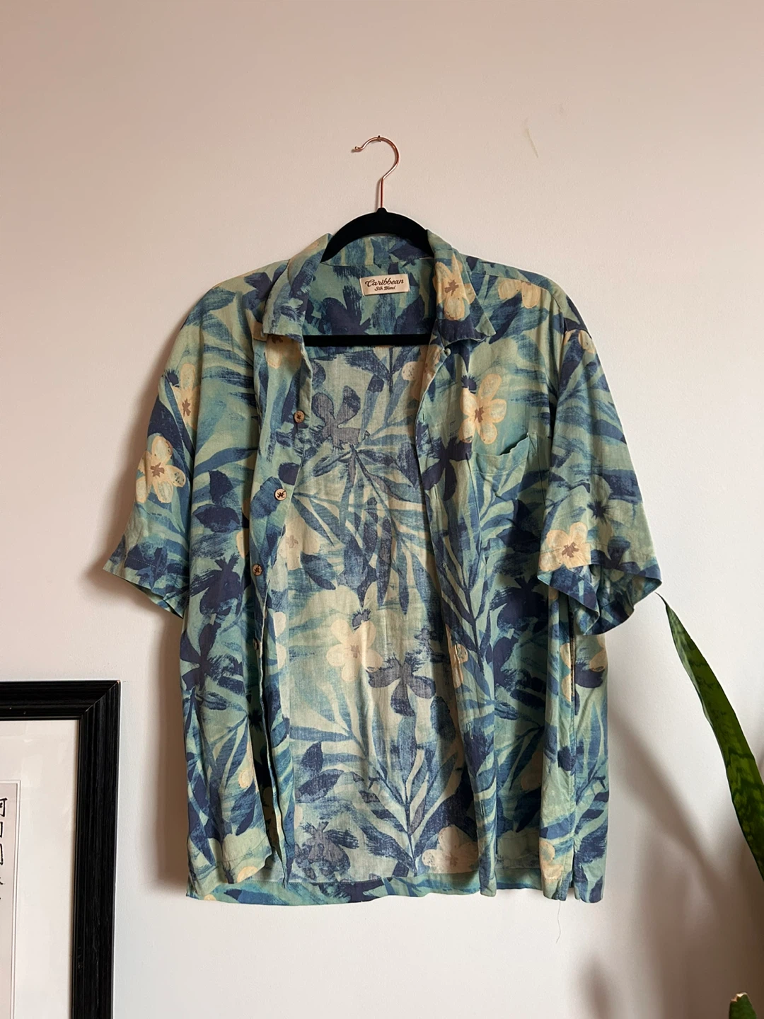 Vintage Silk Blend Tropical Print Shirt - photo 2