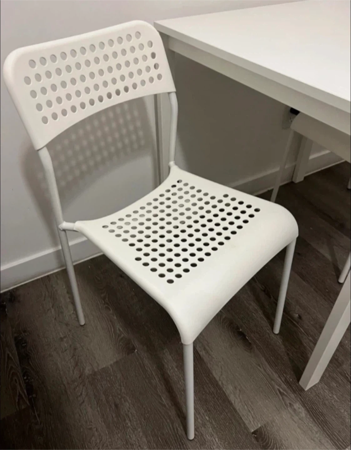 IKEA White Dining Table and Chairs Set - photo 2